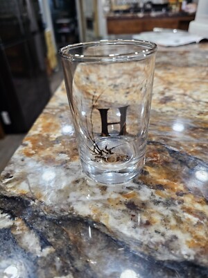 Bartlett-Collins Glass Monogram H Silver Mid Century  set of 23, 3 1/2'' tall