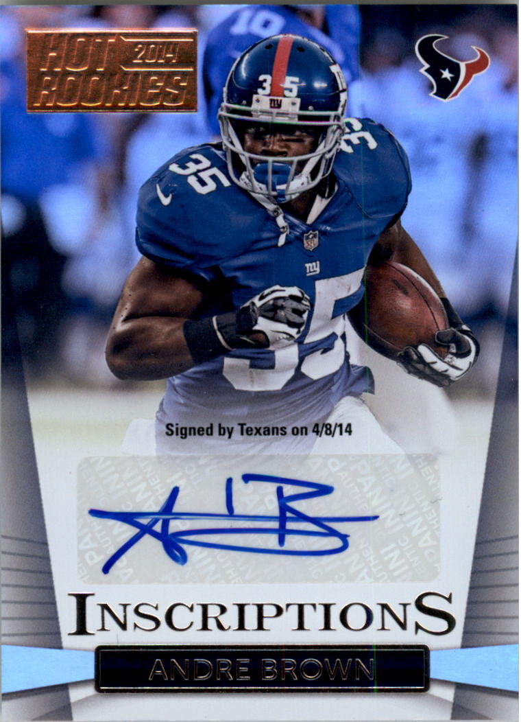 2014 Panini Hot Rookies Inscriptions #IAB Andre Brown Auto - NM-MT