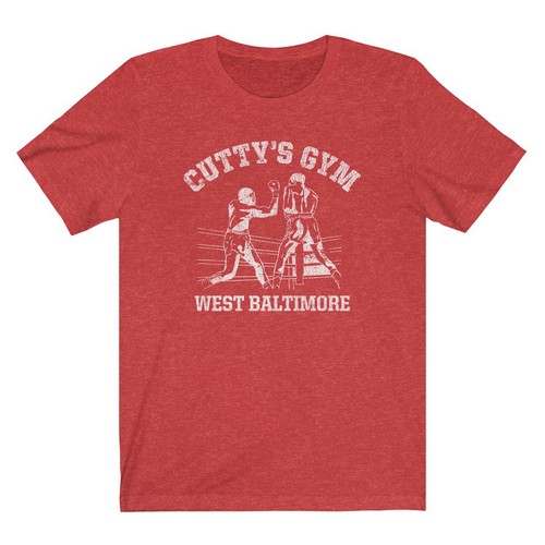 CUTTY'S GYM "Vintage Look" 50/50 Blend Gym T-Shirt - The Wire BOXING Baltimore - Picture 9 of 10