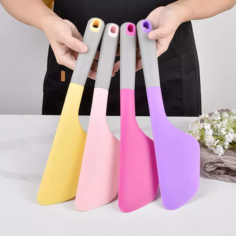 Long Handle Silicone Jar Spatula Kitchen Scraper Spatula Non-Stick Rubber  Scraper Silicone Scraper for Jars, Smoothies, Blenders Cooking Baking