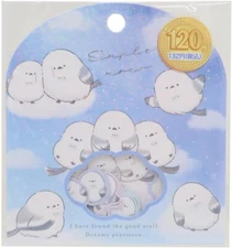 kamio Shimaenaga Japanese birdsEW flakes sticker pack from Japan Blue