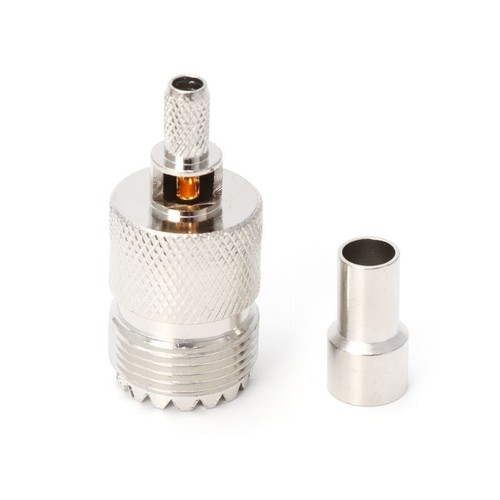 10 Sets UHF Female Jack SO239 Crimp RF Connector Coaxial Adapter For RG58 RG142 - Zdjęcie 6 z 8