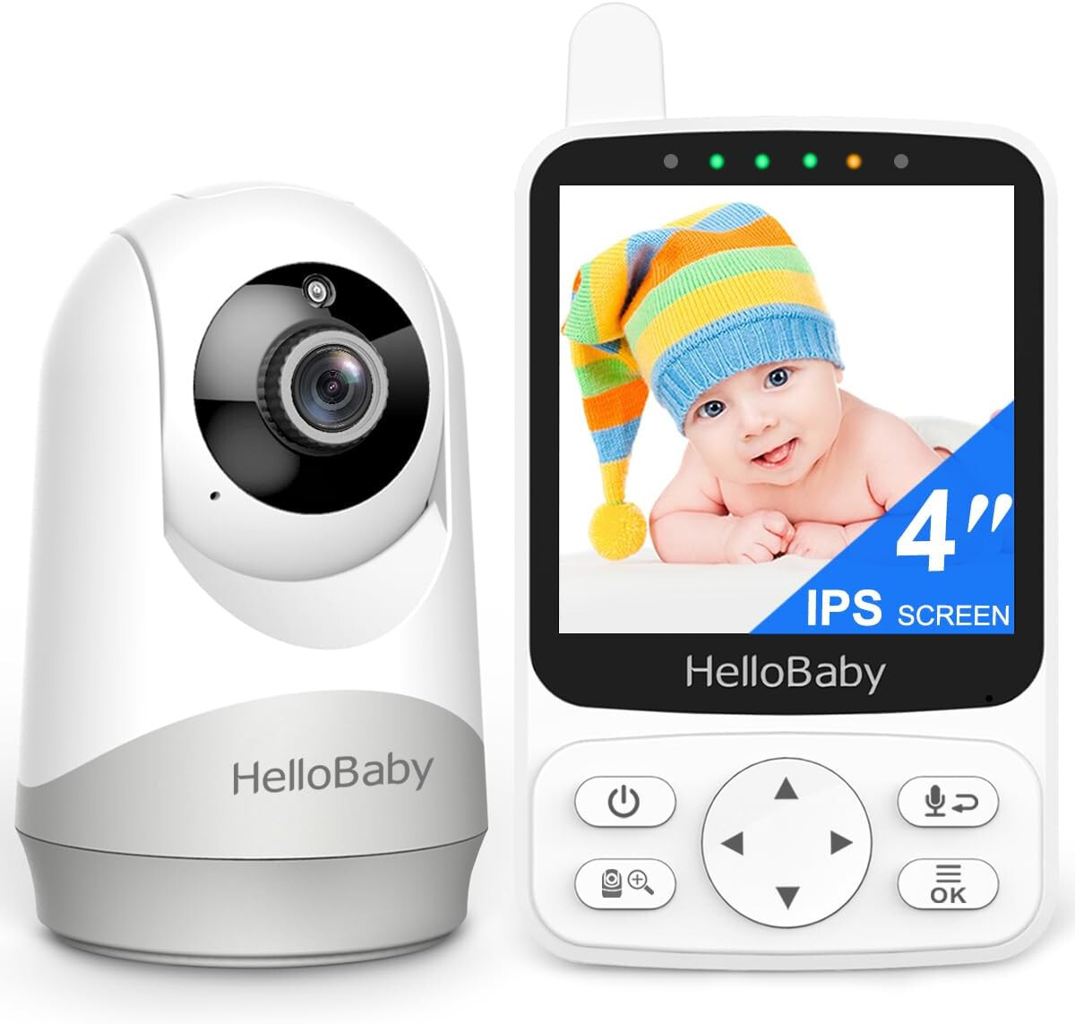 Baby Monitor with Camera and Audio 4” No Wifi 1000ft Range Pan Tilt Zoom Video-image