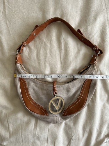 Vintage Valentino Garavani Suede & leather Mini hobo bag - Picture 4 of 24