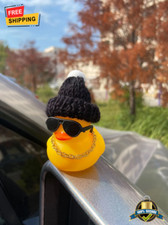 1 Pc Cartoon Duck Car Ornament Funny Rubber Duck Dashboard Decoration