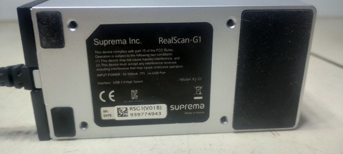 Perfect Working Suprema RealScan-G1 2.0 USB Fingerprint Scanner From NASA - Picture 2 of 5