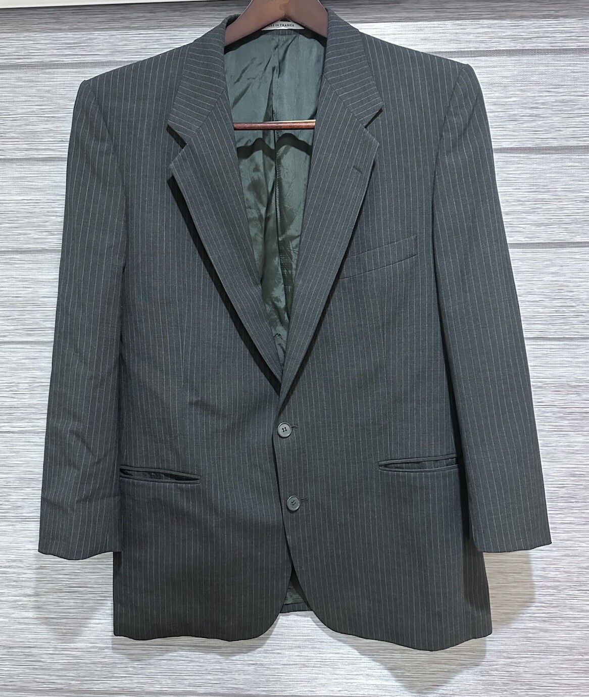 Blazer cappotto sportivo vintage Yves Saint Laurent YSL lana preppy strisce