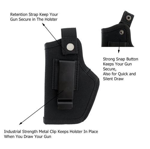 Universal Tactical Gun Holster Concealed Carry Holster IWB OWB Belt Carry Pistol - Picture 7 of 9