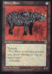 Ebony Rhino - Homelands #106 Magic: The Gathering