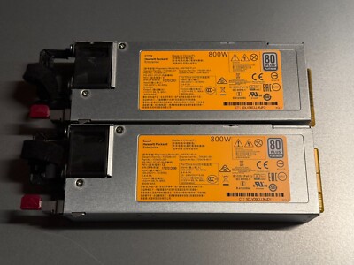 2 x HP 800w Platinum PSU Power Supply / HSTNS-PL41 723599-001 723600-201