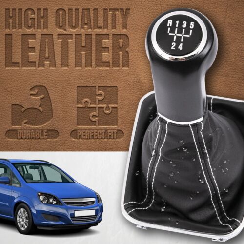 Pomello Del Cambio Leva 5 Marce Cuffia Nero Per Opel Zafira B A05 (2005 - 2015 - Picture 8 of 9