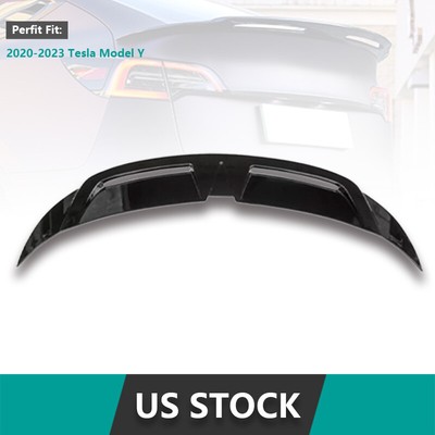 Glossy Black For 2020 2021 2022 2023 2024 Tesla Model Y Rear Trunk Spoiler Wing