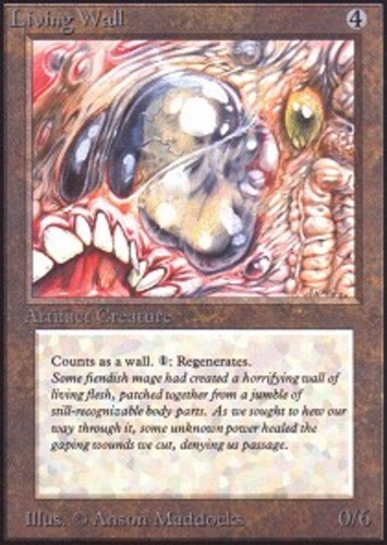 1x Living Wall Heavy Play, English 2nd Edition Unlimited MTG Magic