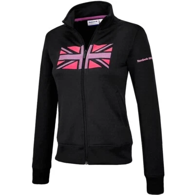 Reebok Classic Damen Sweatjacke Trainingsjacke Sport jacke Logo Retro schwarz - Bild 1 von 4