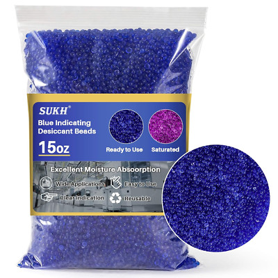 Sukh Blue Silica Desiccant Beads 430G - Indicating Silica Gel Beads Drying