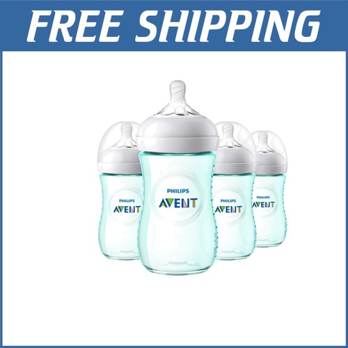 Philips Natural Baby Bottle 9oz Teal 4pk - Ergonomic & BPA-Free Design