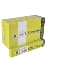 Vijayshree Golden Nag Lemon Grass natural Incense 12 Pack 180 incense Stick