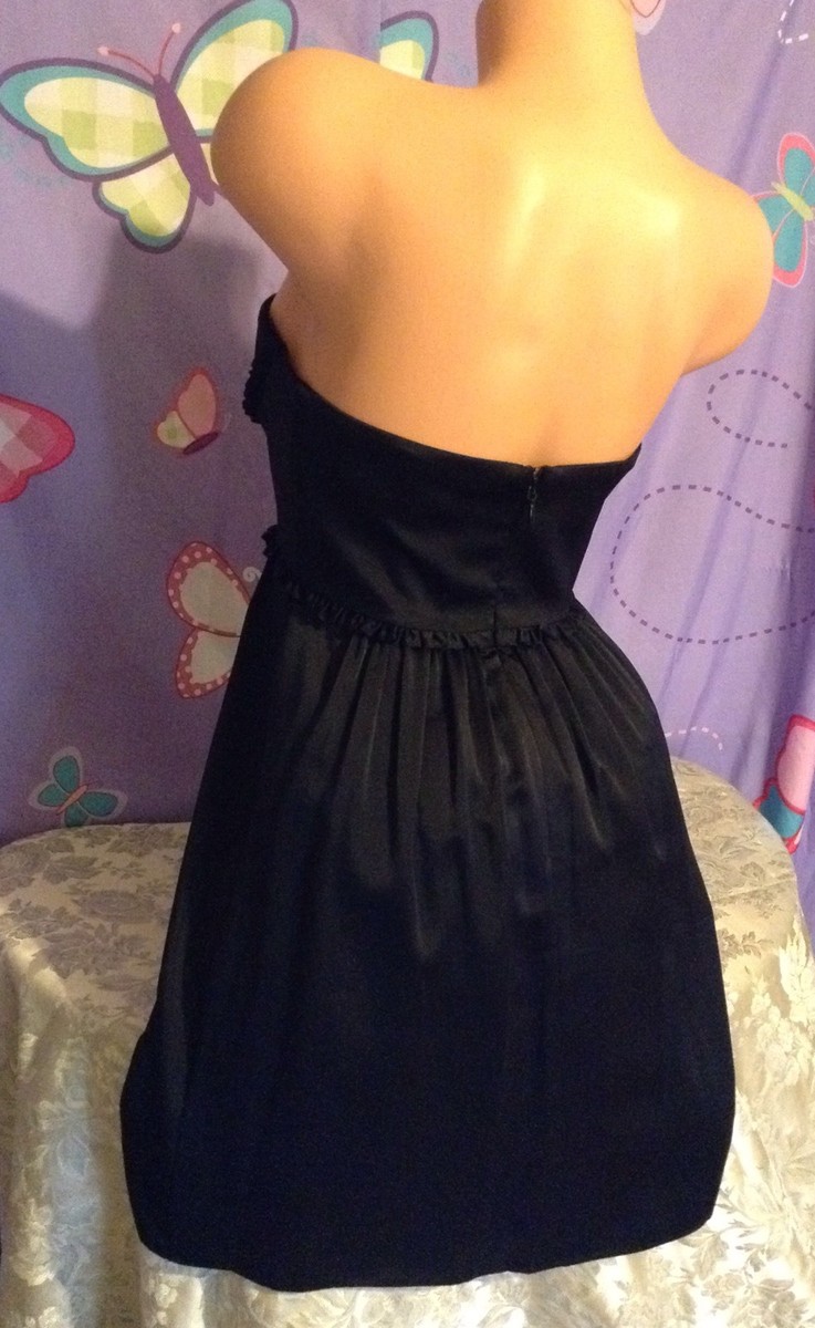 princess polly baby blue dress BCBG Black Polyester Solid Regular Fit Dress