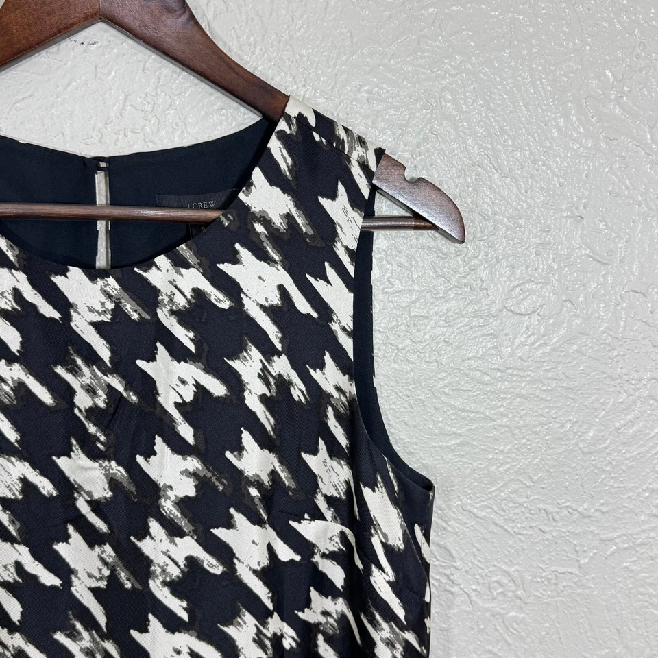 Vestido de seda con volantes J Crew 6 patas de gallo pata de lobo cambio mod preppy volantes retro Foto 3 de 4