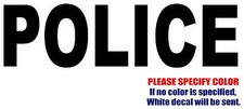 Police Letters Graphic Die Cut decal sticker Car Truck Boat Window Bumper 12"