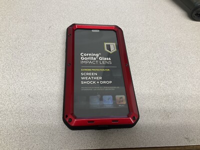 Corning Gorilla Glass Impact Lens Screen Weather Shockproof Case Red FOR XS MAX