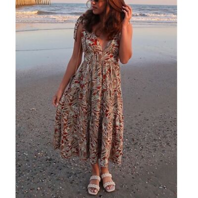 House of Harlow Women's Size XS Brown Tie Shoulder Fit and Flare Dress NWT  | eBay