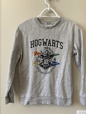 H M Harry Potter Hogwarts Sweatshirt Kids Youth Size 10 12 Gray