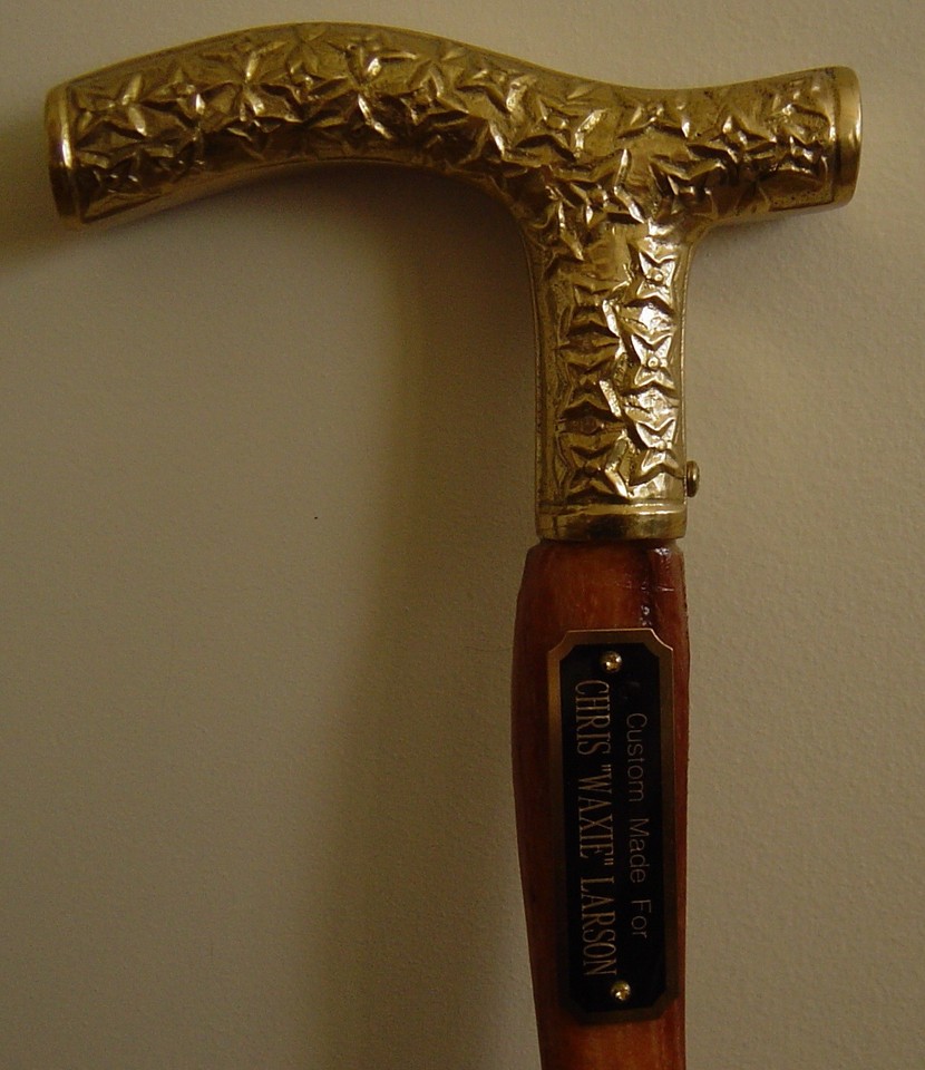 CANE WALKING STICK FROM BULL SEX ORGAN FANCY BRASS HANDLE 22 eBay