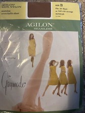 New Vintage Gaymode Sheer Nylon Stockings SUNTAN Size B 10 Short Pantyhose