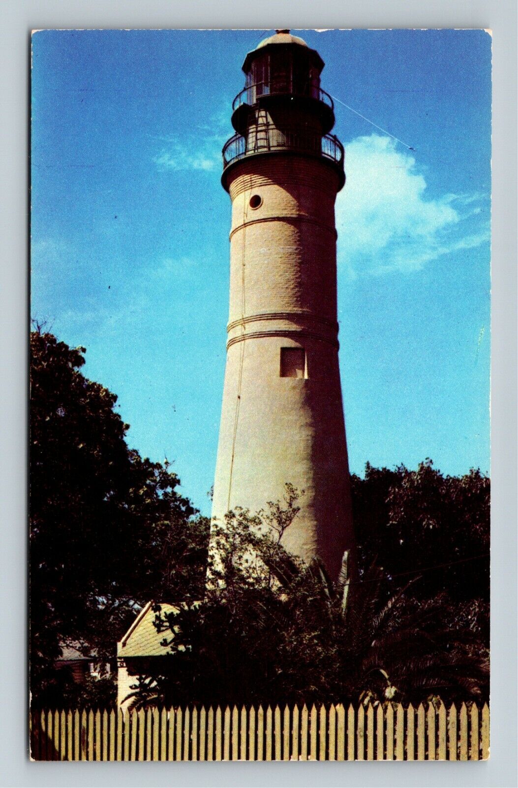 Key West FL-Florida, Light House Vintage Souvenir Postcard