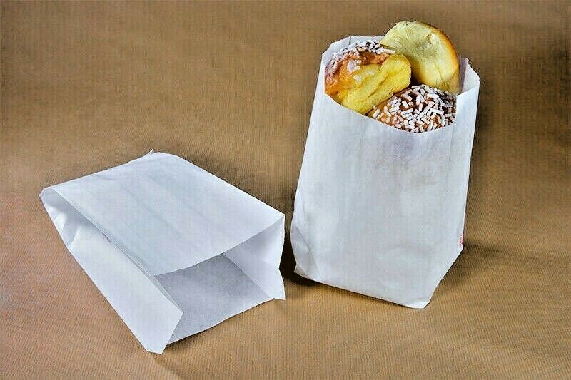 Sacchetto Carta Antigrasso Bianco 20x13/10cm (5000 Pezzi - Foto 3