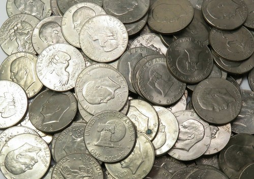 EISENHOWER IKE DOLLAR ESTATE SALE ~ LOT OF 10 ~ MIXED DATES 1971-1978