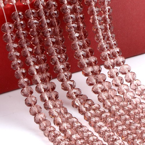 10 Strd Glass Crystal Faceted Rondelle Beads Loose Spacer Beads DIY Accessory - Picture 8 of 25