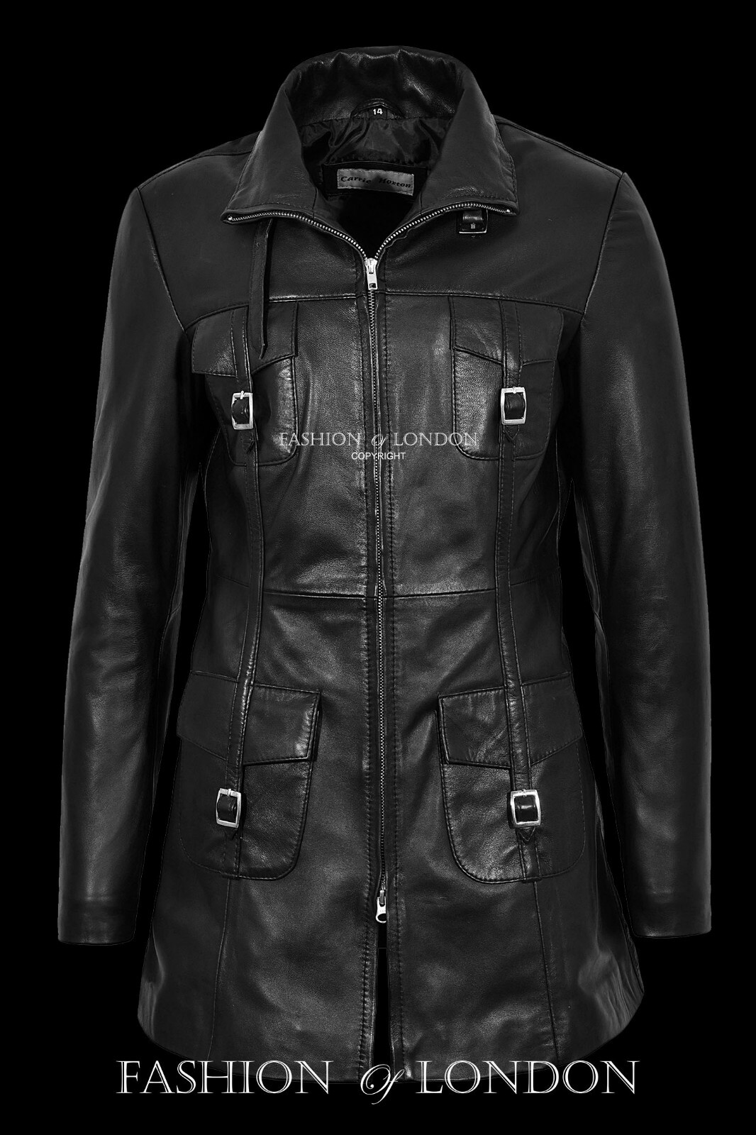 ALTRA Cappotto giacca mezza lunghezza pelle di agnello retrò elegante donna 'PAMELA' 1310