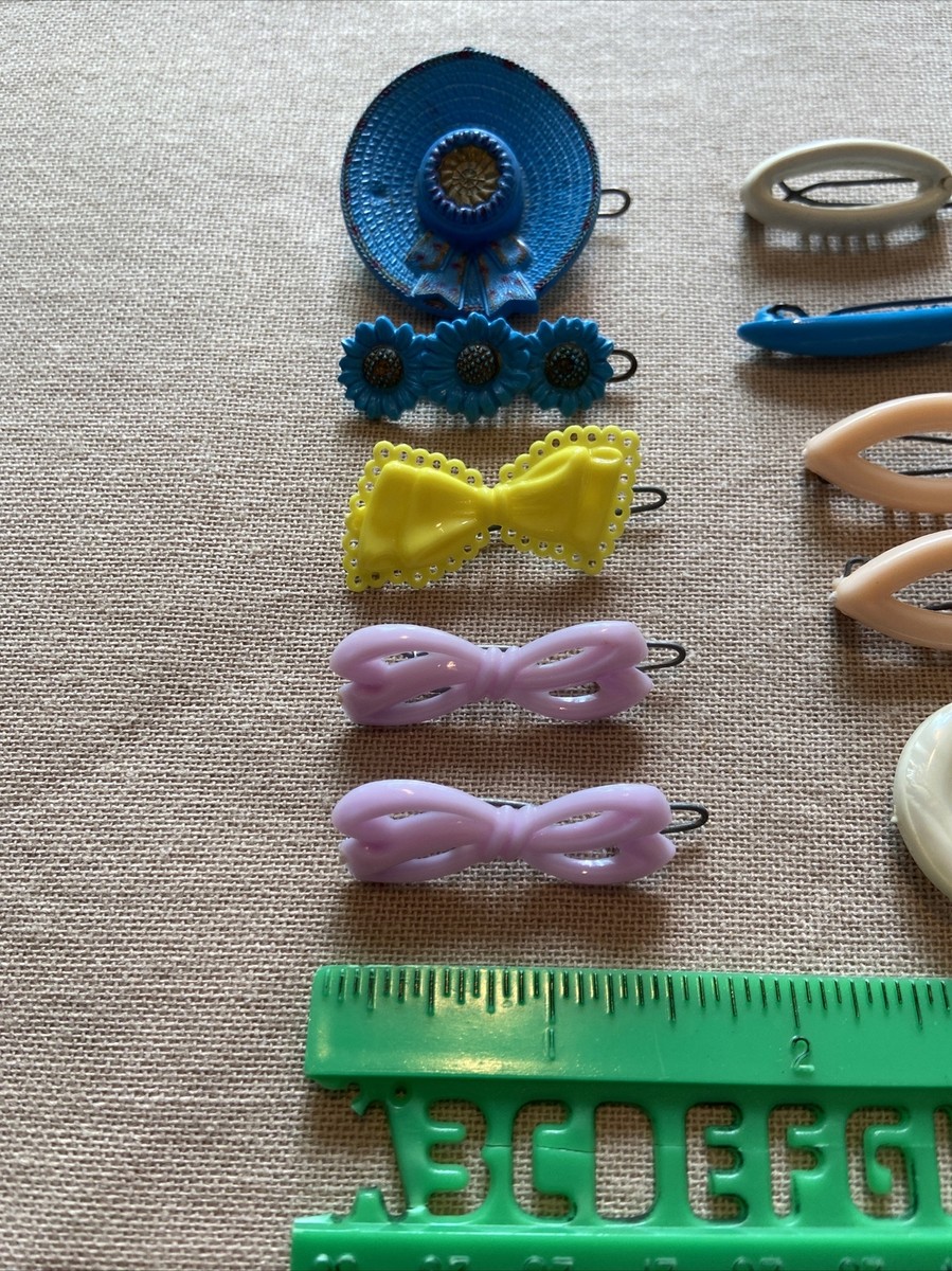 Vintage Hair Barrettes, mostly 60 display picture 1