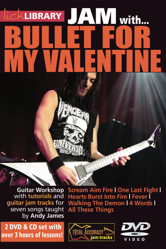 Lick Library LEARN TO PLAY BULLET FOR MY VALENTINE Guitar Lessons DVD Jam Tracks - 第 1/1 張圖片