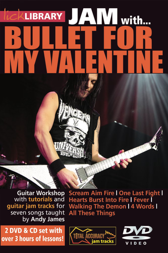 Lick Library LEARN TO PLAY BULLET FOR MY VALENTINE Guitar Lessons DVD Jam Tracks - Afbeelding 1 van 2