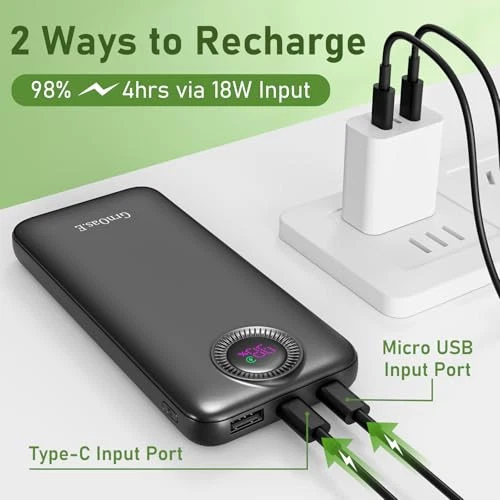 10000mAh 22.5W Max Portable Charger with Built-in Cables and 4 Outputs for Fast Charging 10000mAh 22.5W Max Portable Charger with Built-in Cables and 4 Outputs for Fast Charging