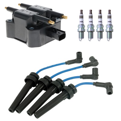 Hitachi Ignition Coils NGK 4 Iridium Spark Plugs & Wire Set Kit for Sebring L4