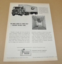 1962 White 5000 Truck Ad Print CF Consolidated Freightways Fruehauf Dana Spicer