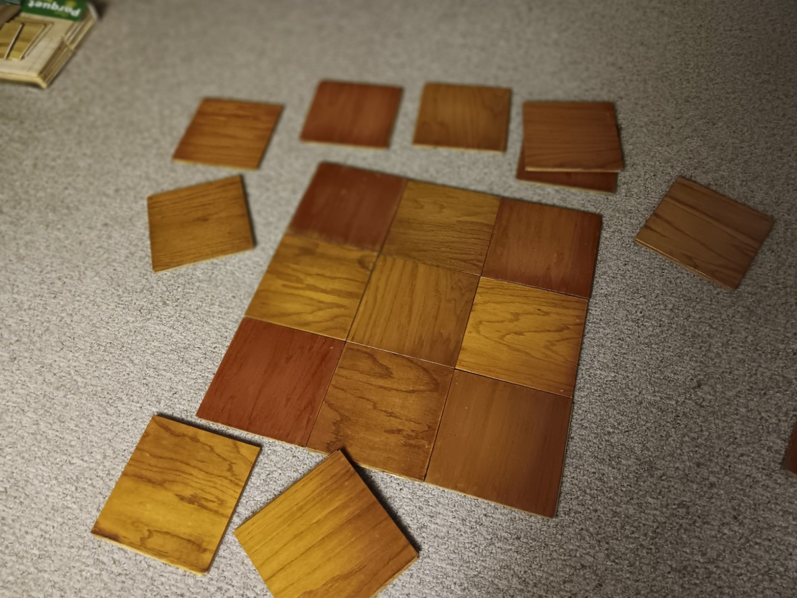 9 USED Vtg. BRUCE Oak  9x9 Parquet Floor Tiles REFINISHED flooring MCM