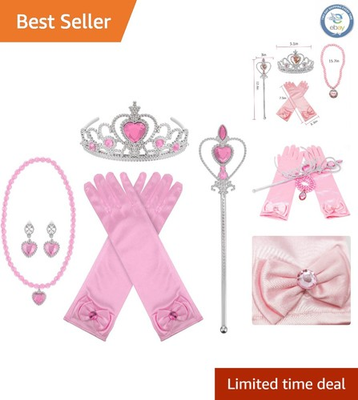 #ad Fairy Tale Princess Dress Up Set: Glitzy Gloves Tiara amp; Wand for Girls $19.95