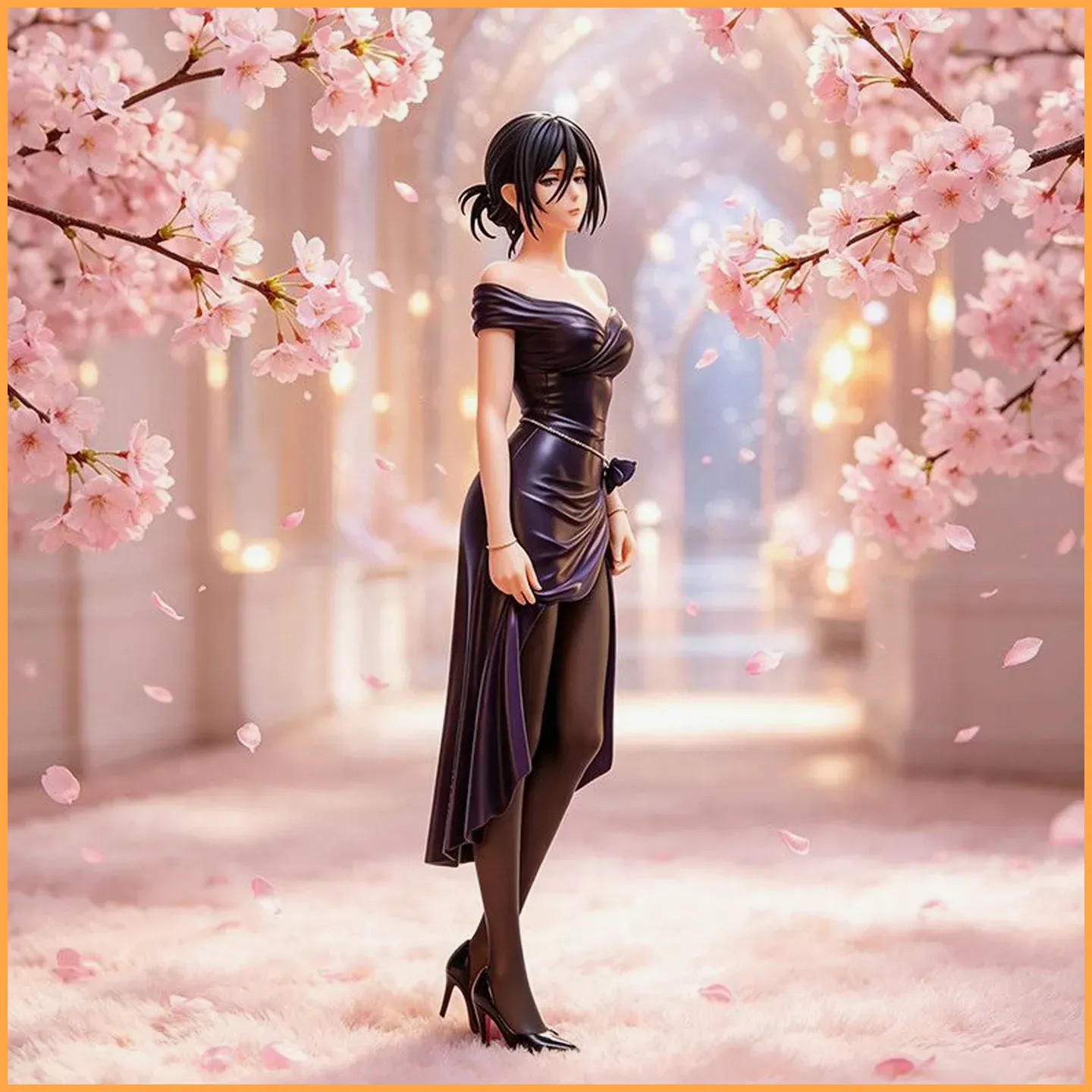 Figura Attack On Titan Mikasa·Ackerman figuras vestido de noche Mikasa figura de acción