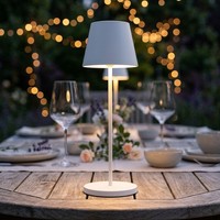 Tischlampe AußEn Tischleuchte Gartenlampe Ladestation Dimmer USB RGB LED H 34 Cm
