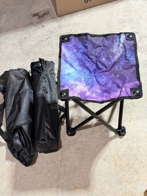 New 2-Pack Portable Folding Camping Stools - Lightweight Sturdy Fishing Stool