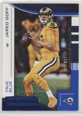 2018 Panini Rookies & Stars True Blue 3/49 Jared Goff #28 no9