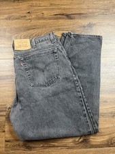 Levis 560 Jeans Mens 40x30 Loose Fit Tapered Leg Black Made in USA 90s Vintage
