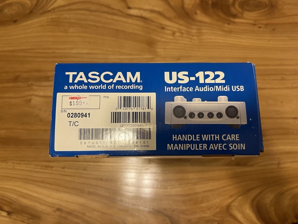 Tascam US-122 - 2 Channel - USB Audio MIDI Interface W/ Original Box & Manual - Image 3 of 4