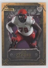 2022 Wild Card MATTE Silver - Gold Frame / Blue 23/10 Ikem Ekwonu Shield 10lj