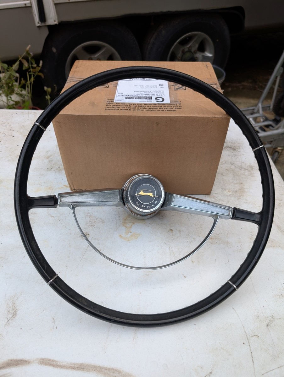 B59 BLACK 1965 66 Chevy Chevrolet Impala Steering Wheel Original
